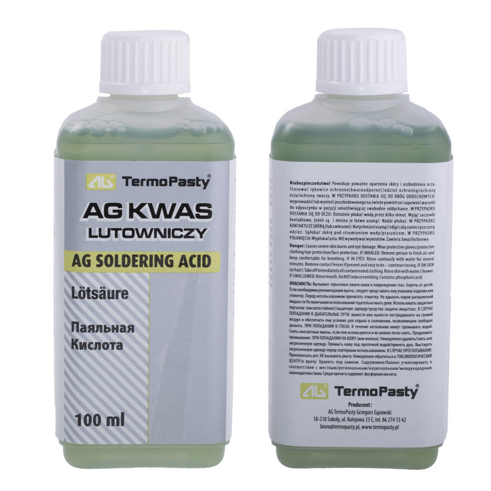 Паяльная кислота 100ml (AG Soldering Acid ) AG Termopasty от 72 грн